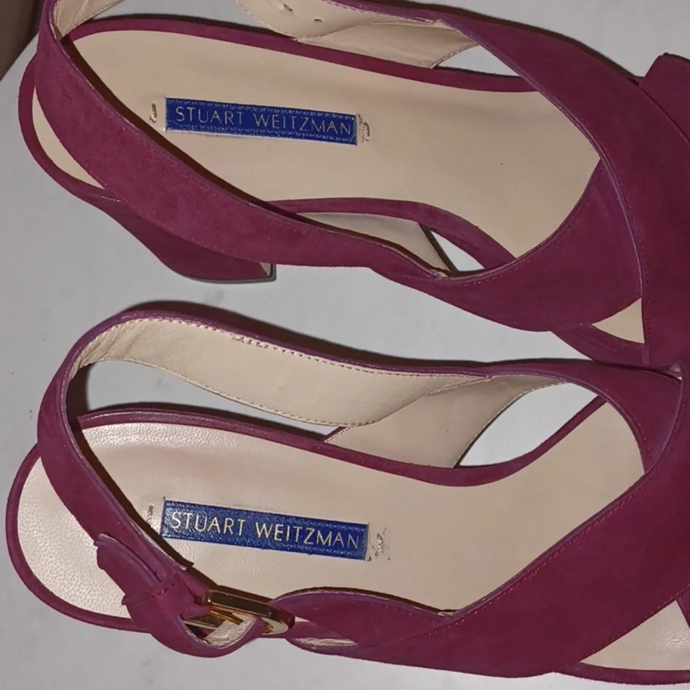 STUART WEITZMAN Jerry Suede Platform Heeled Sandals Size 9 NWOT9